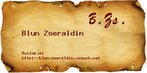 Blun Zseraldin névjegykártya